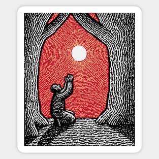 Spiritual Folk Art - A Quiet, Hopeful Prayer Sticker